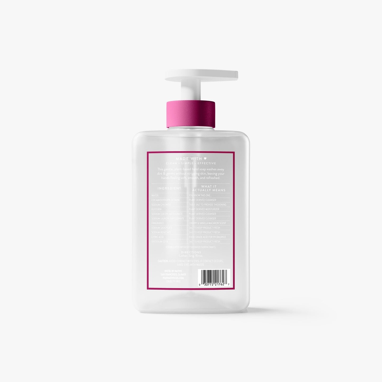 Hand Soap Cherry and Vanilla Macaron Classic 13oz Daily Care