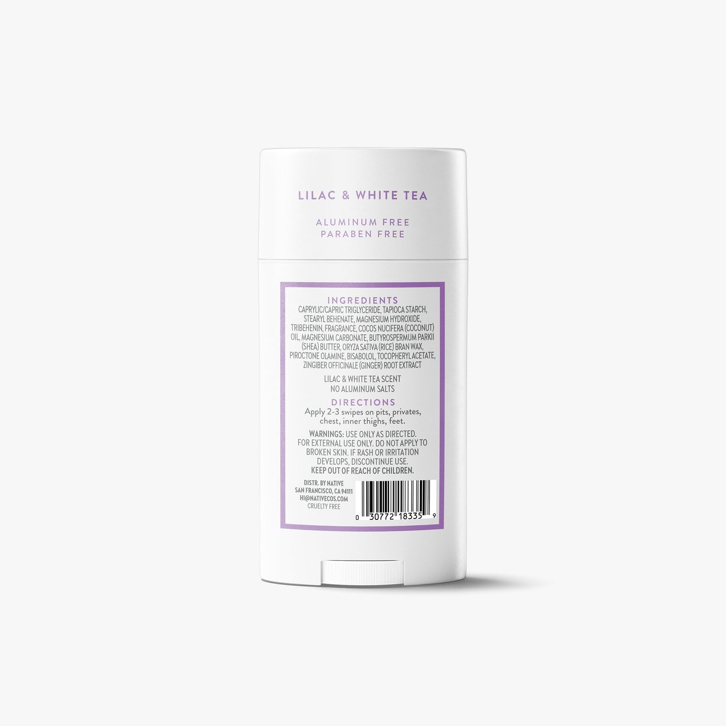 Whole Body Deodorant Stick Lilac and White Tea Classic 2.4oz Daily Care