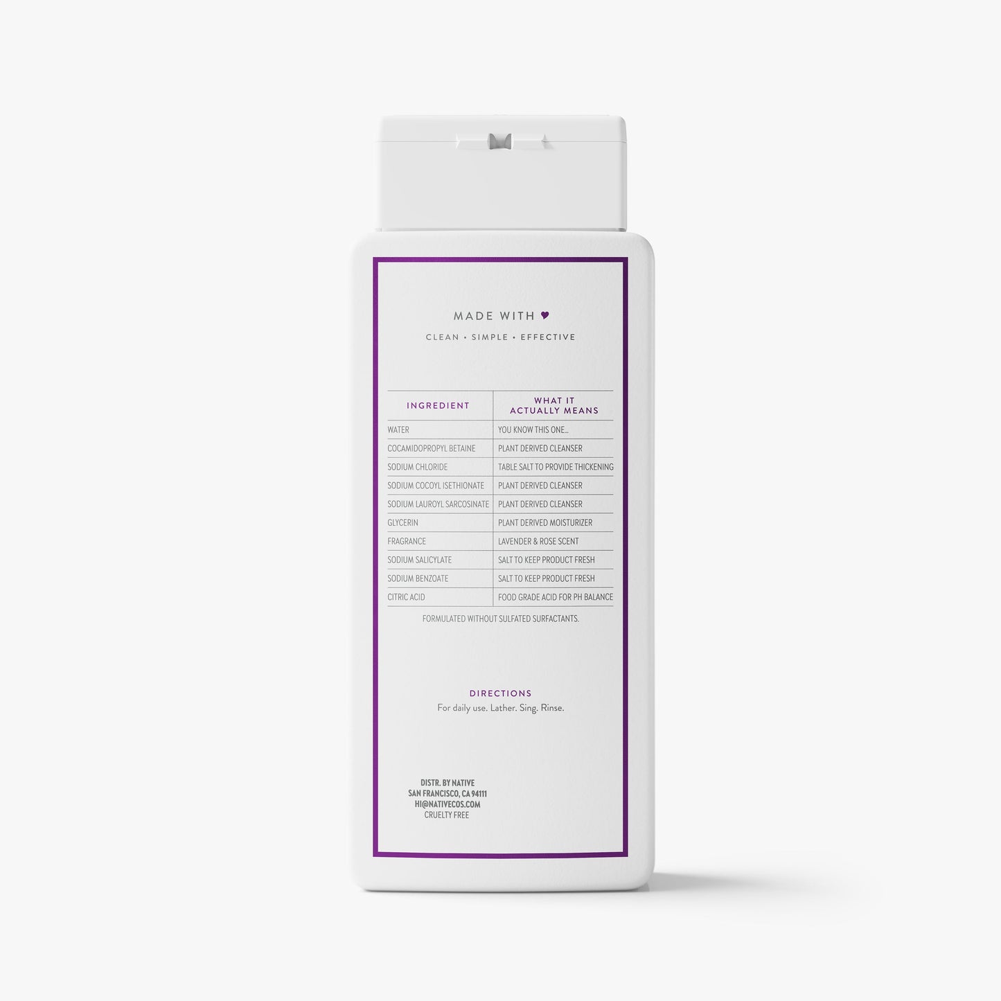 Body Wash Lavender and Rose Classic 18oz Daily Care