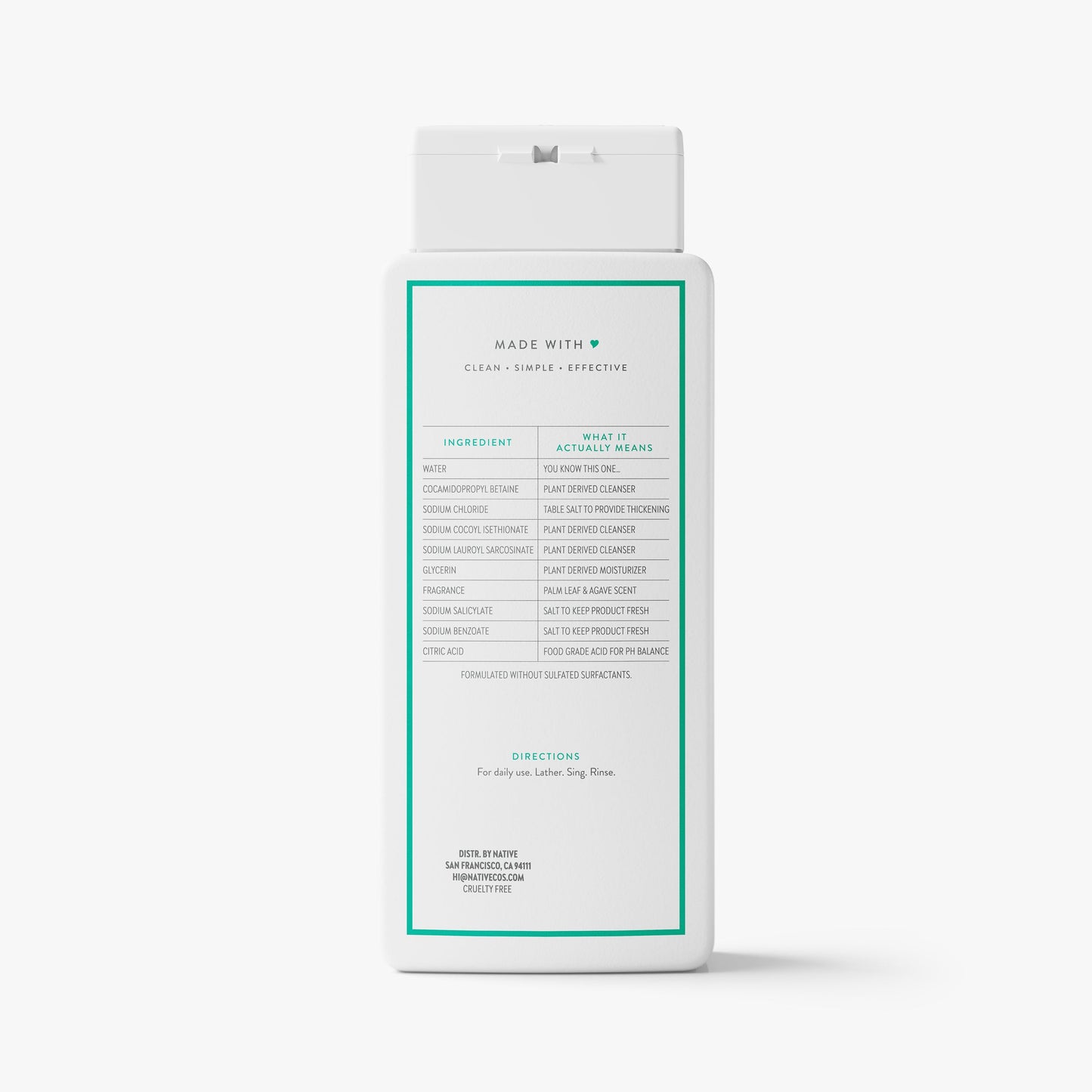 Body Wash Palm Leaf and Agave Classic 18oz Daily Care