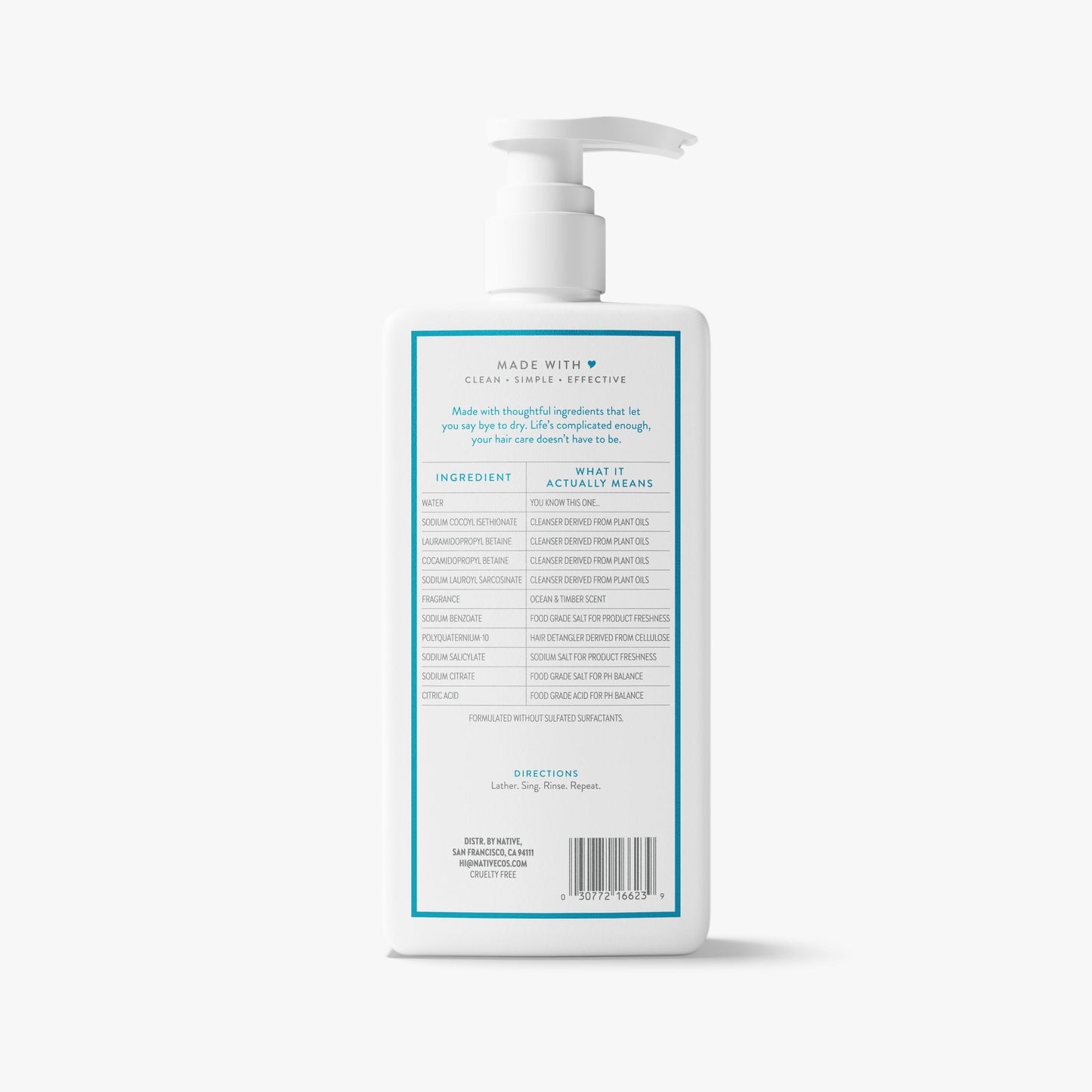 Moisturizing Shampoo Ocean and Timber Classic 16.5oz Daily Care
