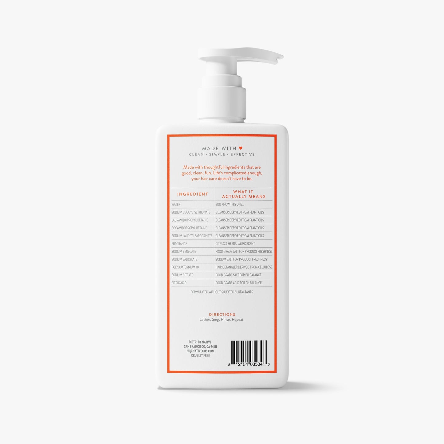 Daily Clean Shampoo Citrus and Herbal Musk Classic 16.5oz Daily Care