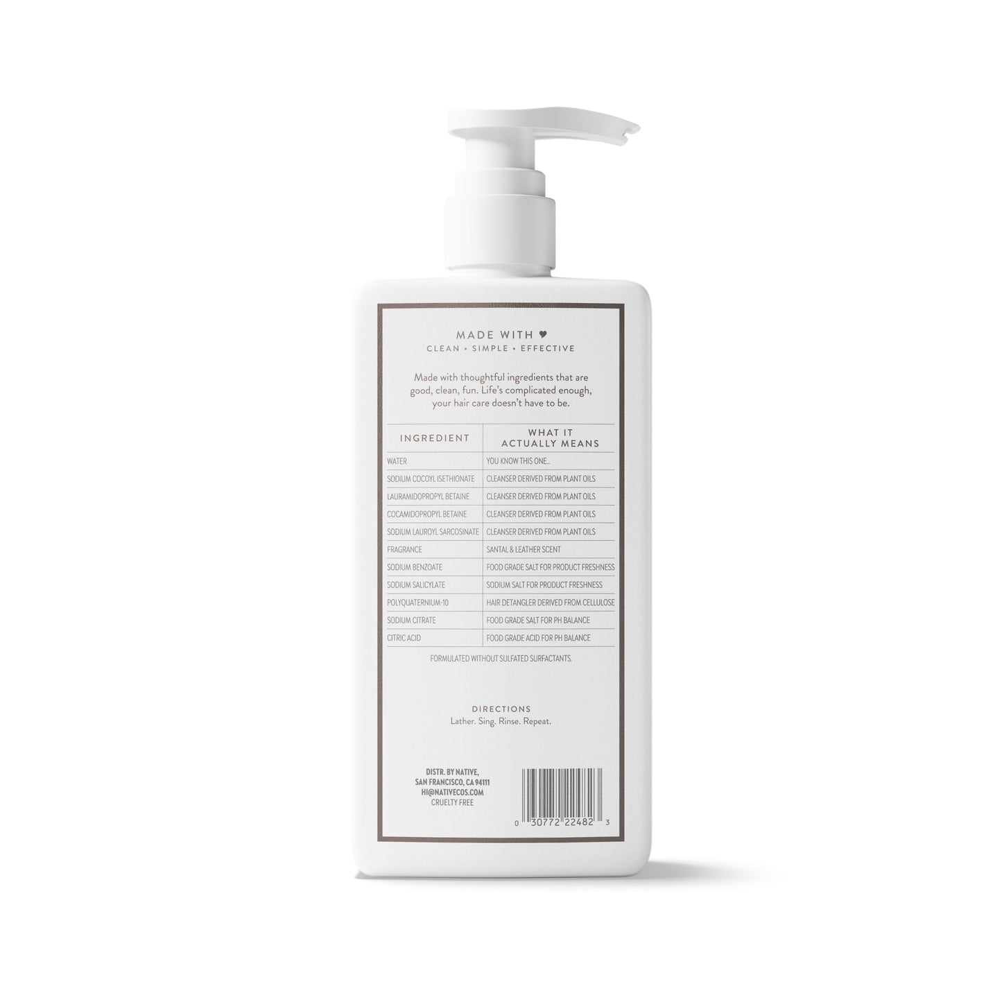 Daily Clean Shampoo Santal and Leather Classic 16.5oz Daily Care