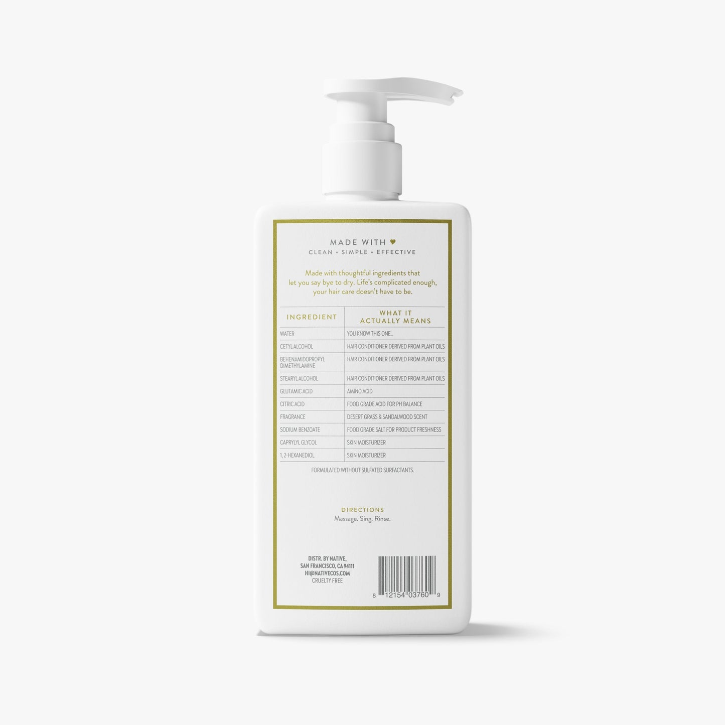 Moisturizing Conditioner Desert Grass and Sandalwood Classic 16.5oz Daily Care