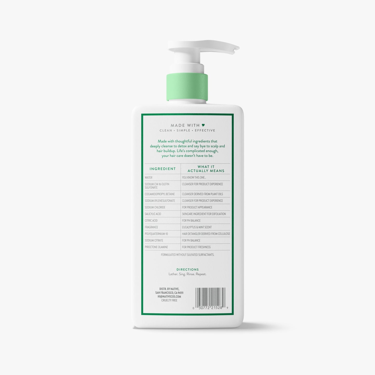 Scalp Clarifying Shampoo Eucalyptus and Mint Classic 16.5oz Daily Care