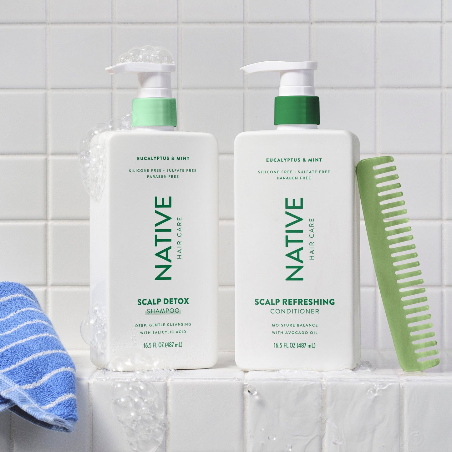 Scalp Clarifying 2 in 1 Shampoo and Conditioner Eucalyptus and Mint Classic 16.5oz Daily Care