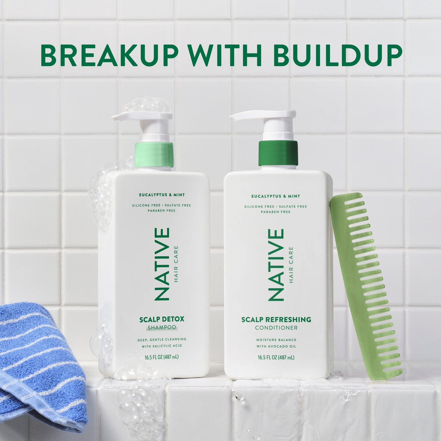 Scalp Clarifying 2 in 1 Shampoo and Conditioner Eucalyptus and Mint Classic 16.5oz Daily Care