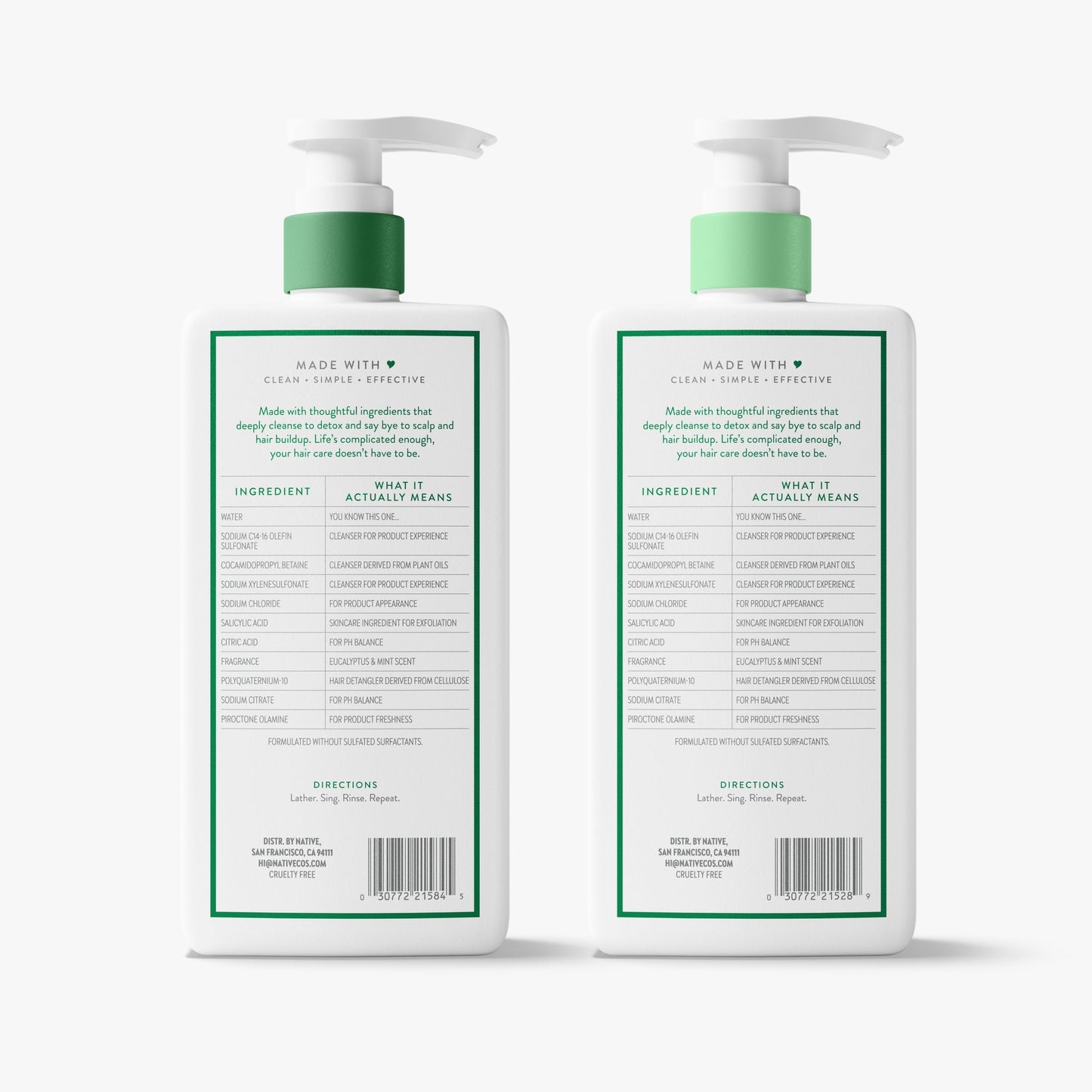 Scalp Clarifying 2 in 1 Shampoo and Conditioner Eucalyptus and Mint Classic 16.5oz Daily Care