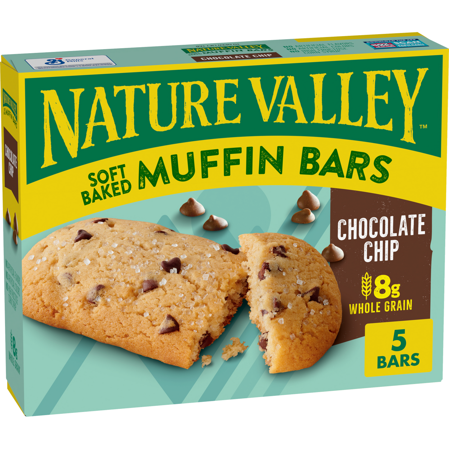 Chocolate Chip Soft Baked Muffin Bar Easy Snack for Work School or Travel
