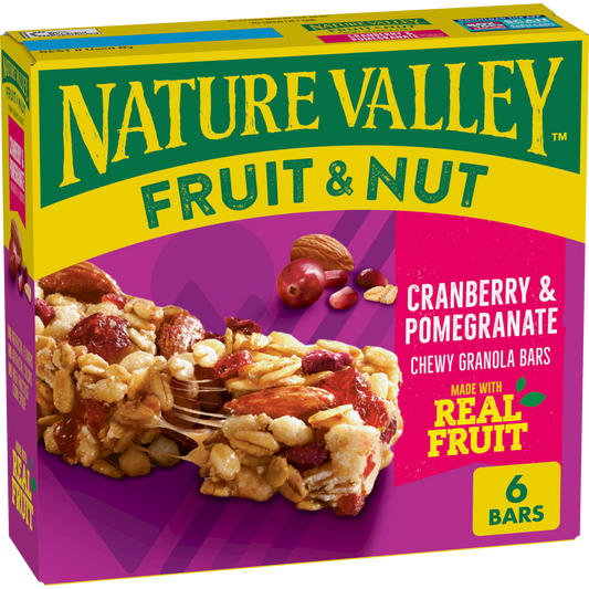 Cranberry and Pomegranate Fruit and Nut Bars Portable Option for Daily Snack Breaks