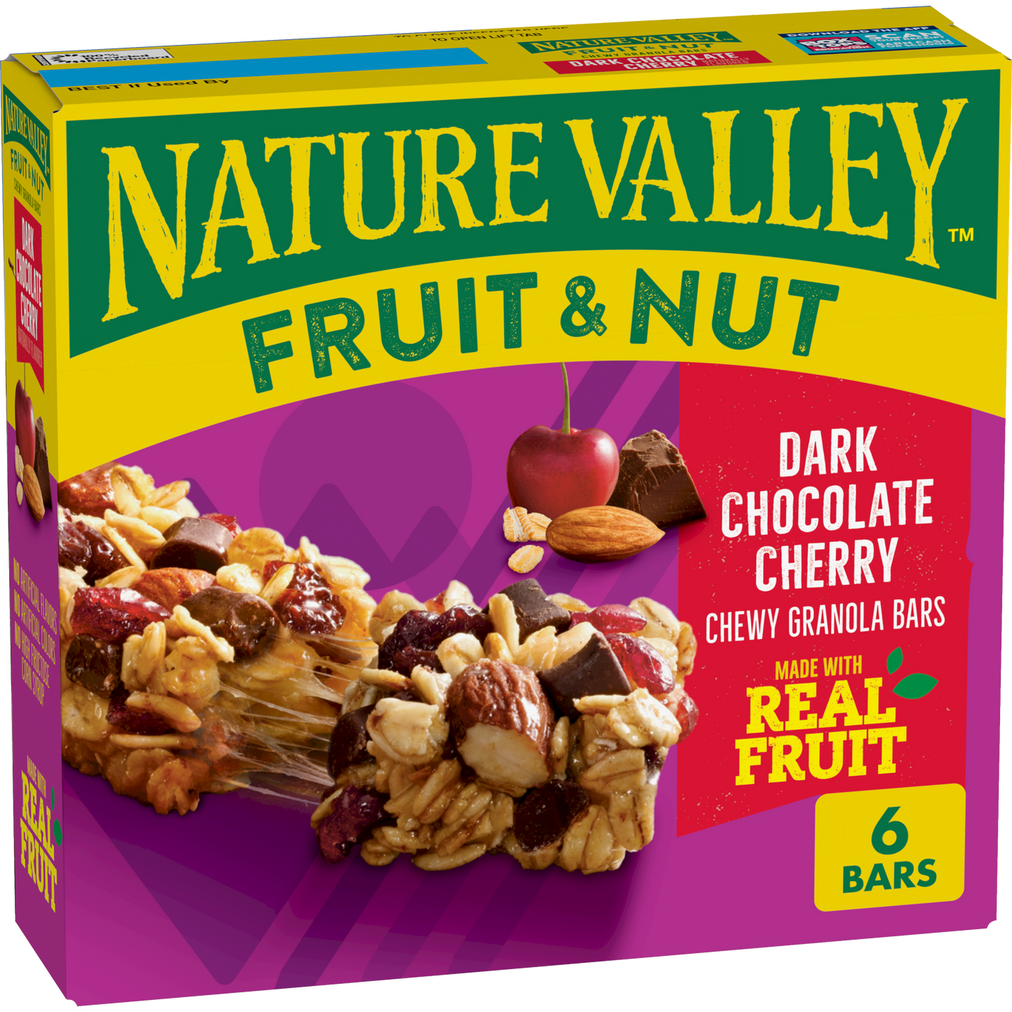 Dark Chocolate Cherry Fruit and Nut Bars Easy Snack for Work School or Travel
